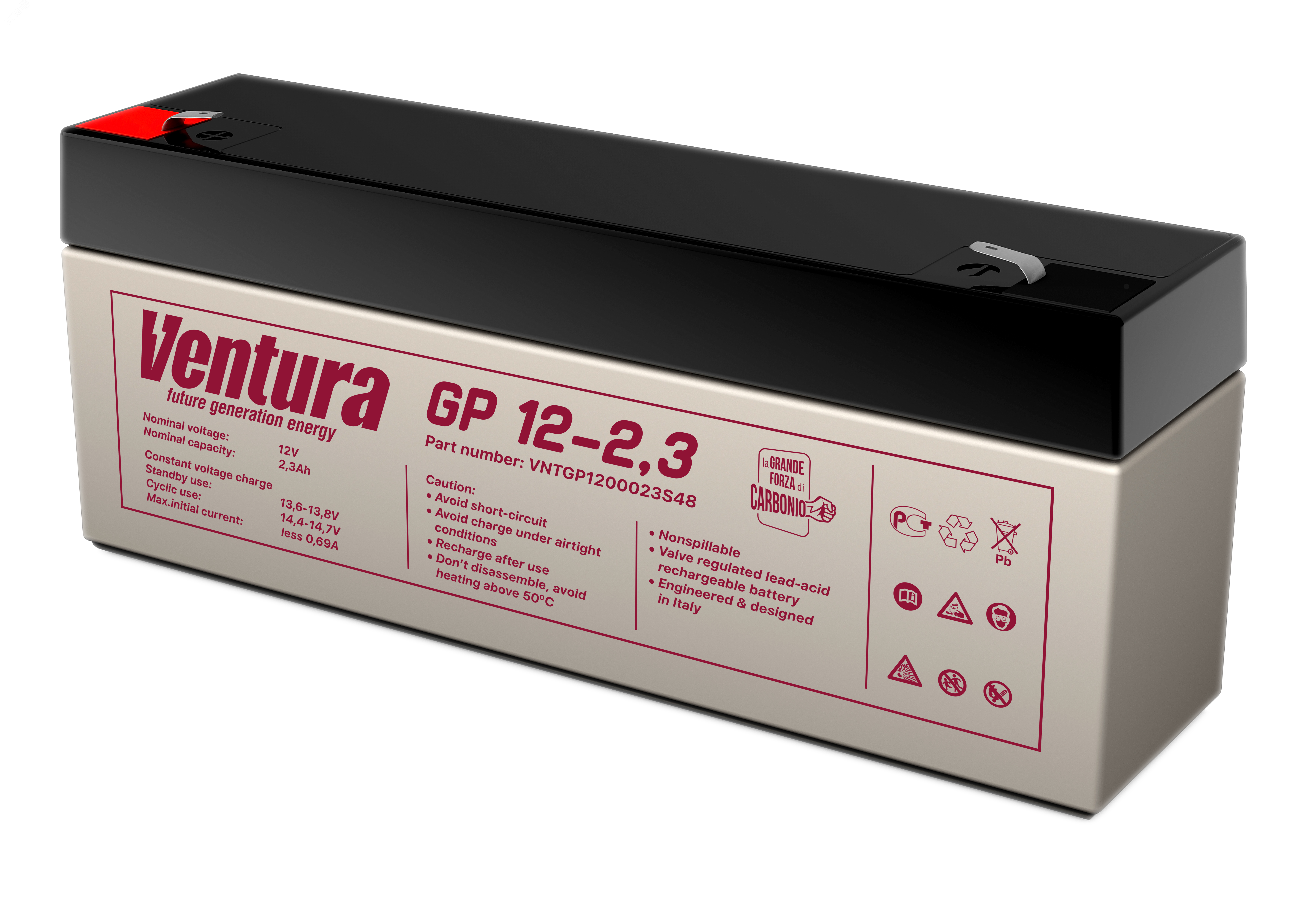 Изображение товара Аккумулятор 12В 2.3Ач (шт)