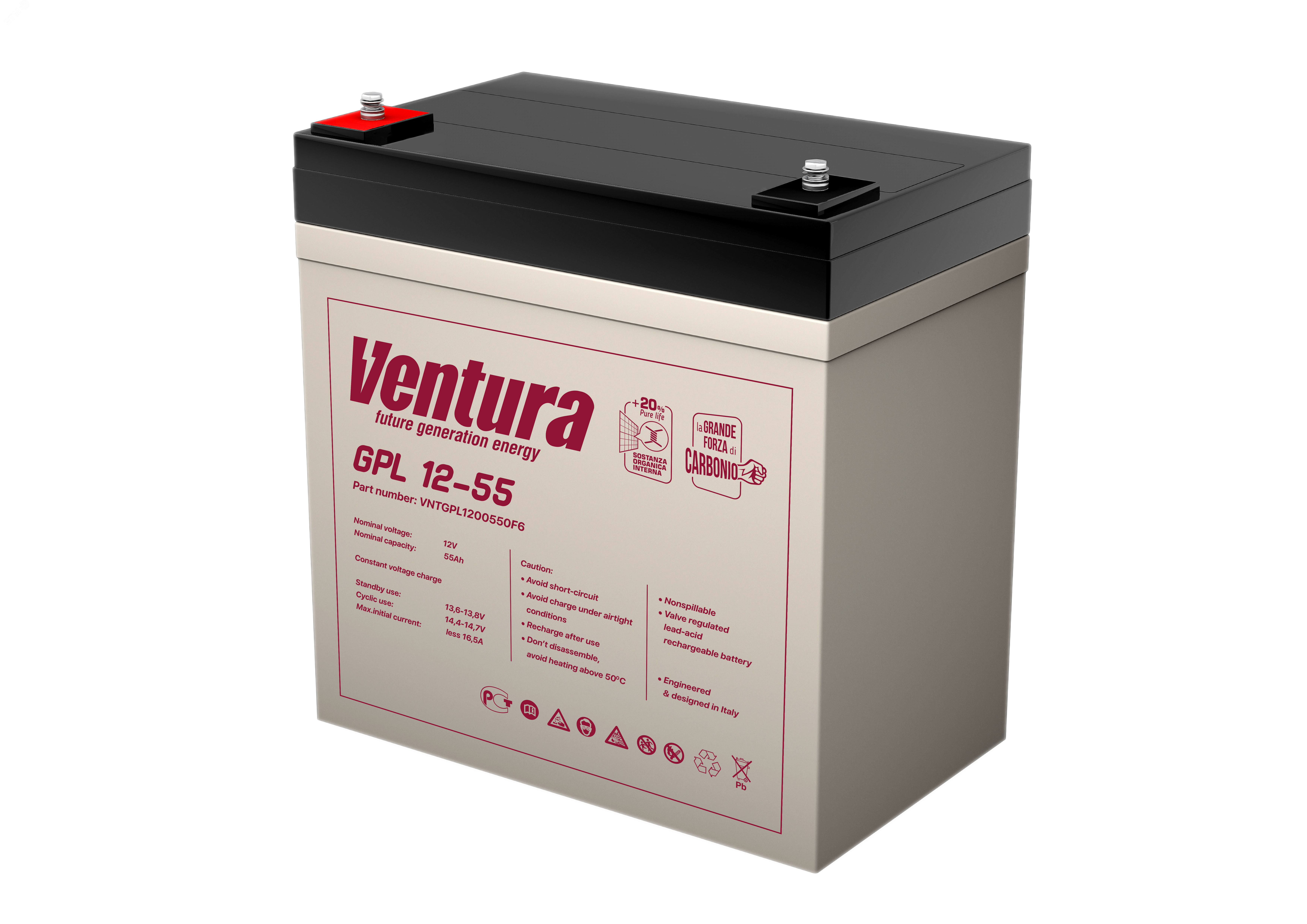 Изображение товара Аккумулятор 12В 55Ач (шт)