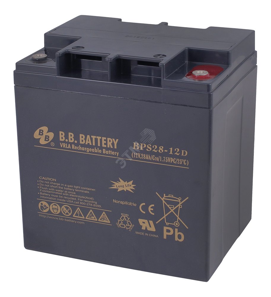 Аккумулятор 12В 28Ач BPS28-12D B.B.Battery