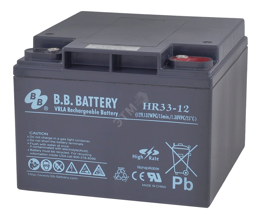 Аккумулятор 12В 33Ач HR 33-12 B.B.Battery