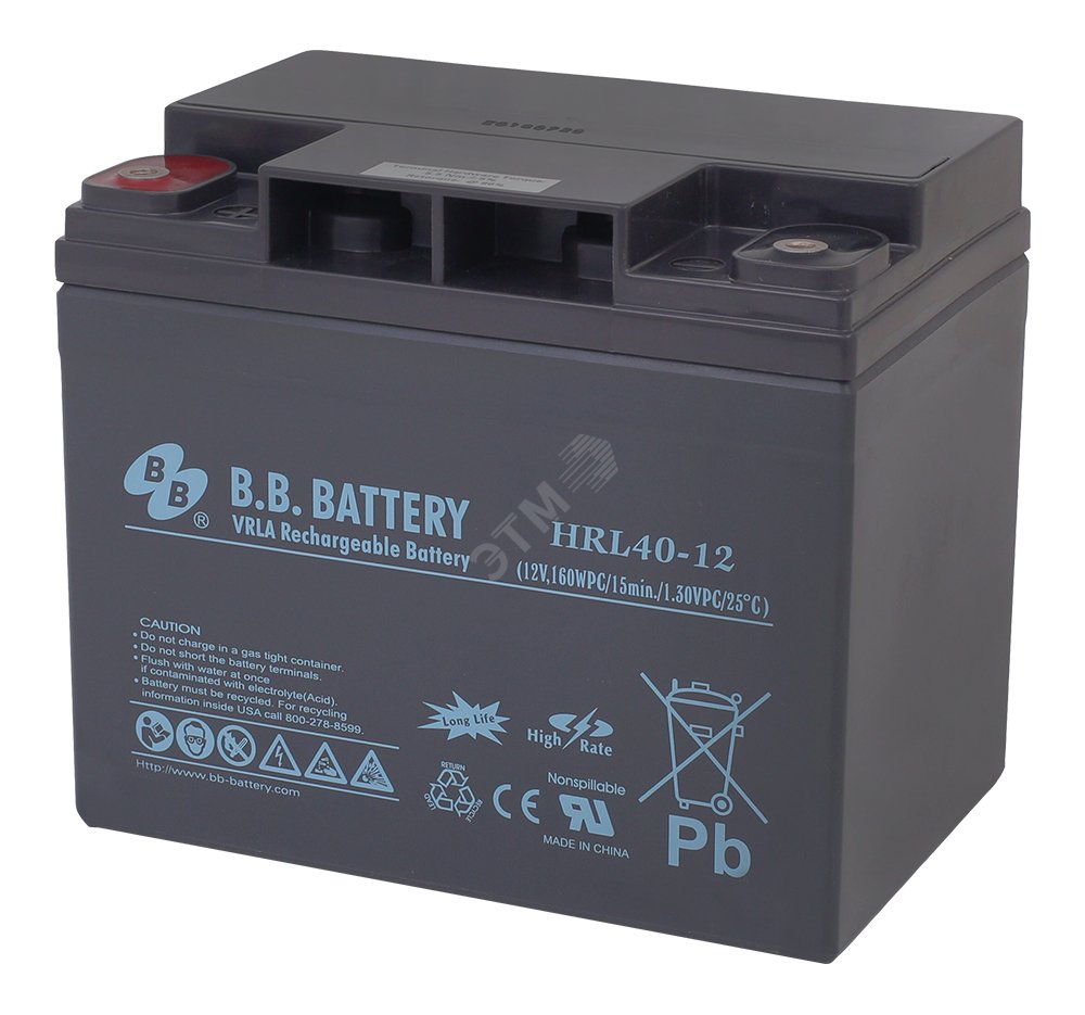 Аккумулятор 12В 40Ач HRL 40-12 B.B.Battery