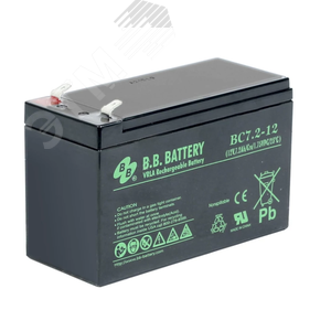 Аккумулятор 12В 7.2Ач B.B.Battery