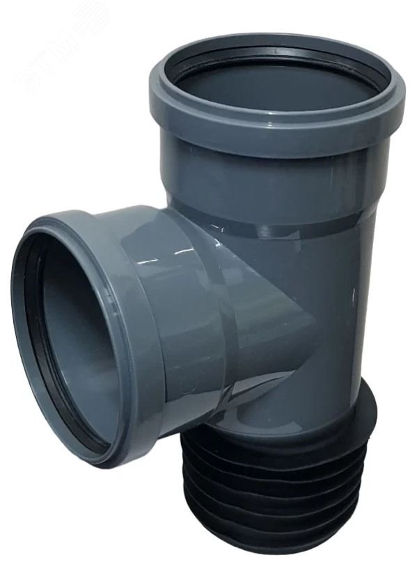 Изображение товара Тройник 110 90 град ремонтный пластиковый для канализации
