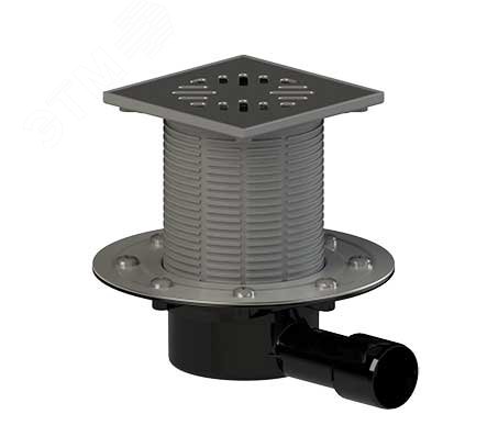 Изображение товара Горизонтальный регулируемый трап с гидрозатвором ТП-510.1 50 мм нержавеющая сталь