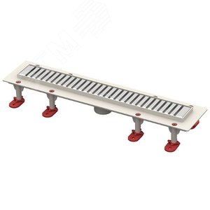 Изображение товара трап линейный с сухим затвором, с вертикальным выходом d50 мм, решетка l600 мм, решетка нержавеющая сталь (шт)