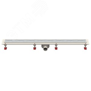 Изображение товара трап линейный с сухим затвором, с горизонтальным выходом d50 мм, решетка l700 мм, решетка нержавеющая сталь (шт)