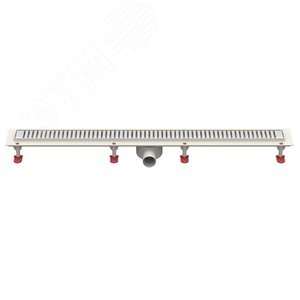 Изображение товара трап линейный с сухим затвором, с горизонтальным выходом d50 мм, решетка l700 мм, решетка нержавеющая сталь (шт)