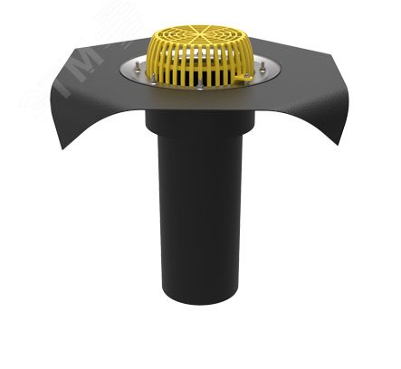 Изображение товара Воронка кровельная ТП-01.160/4/B с листвоуловителем и прижимным фланцем