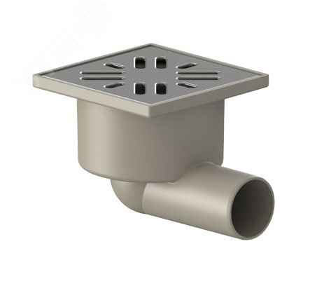 Изображение товара Горизонтальный трап ТП-101.40 с гидрозатвором для внутренней канализации 40 мм нержавеющая сталь