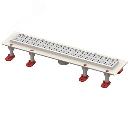 Изображение товара Линейный трап с сухим затвором и вертикальным выходом D50 мм ТП-50B-600