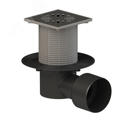 Изображение товара Горизонтальный регулируемый трап ТП-5100 с гидрозатвором для внутренней канализации 110 мм