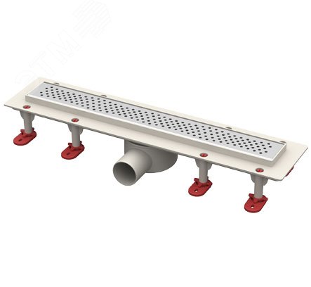 Изображение товара Линейный трап с сухим затвором ТП-55A-500, горизонтальный выход, 50 мм диаметр