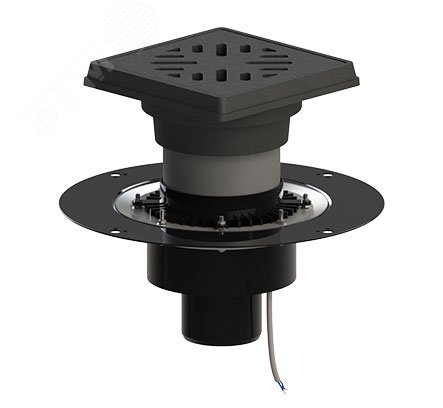 Изображение товара Трап вертикальный регулируемый ТП-616.1.110-Э с обогревом и мусоросборником