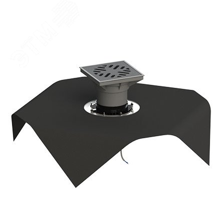 Изображение товара Вертикальный дворовый регулируемый трап ТП-616.160В-Э 160 мм с фланцем и обогревом