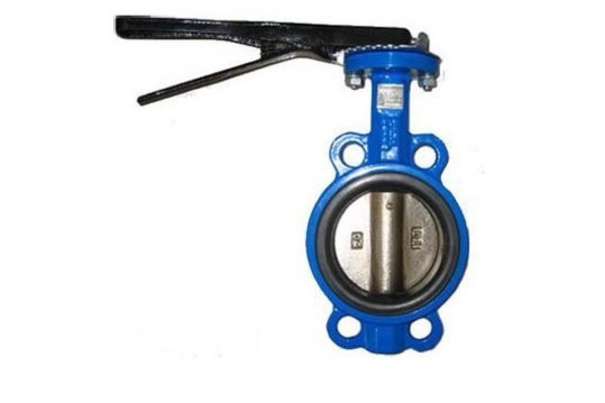 Затвор дисковый поворотный межфланцевый 017W DN 100 Q чугун, с рукояткой