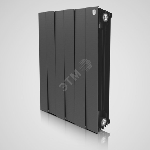 Радиатор биметаллический секционный 500/80/8      нижнее правое подключение цвет Noir Sable RTPNNSVDR8050008 Royal Thermo