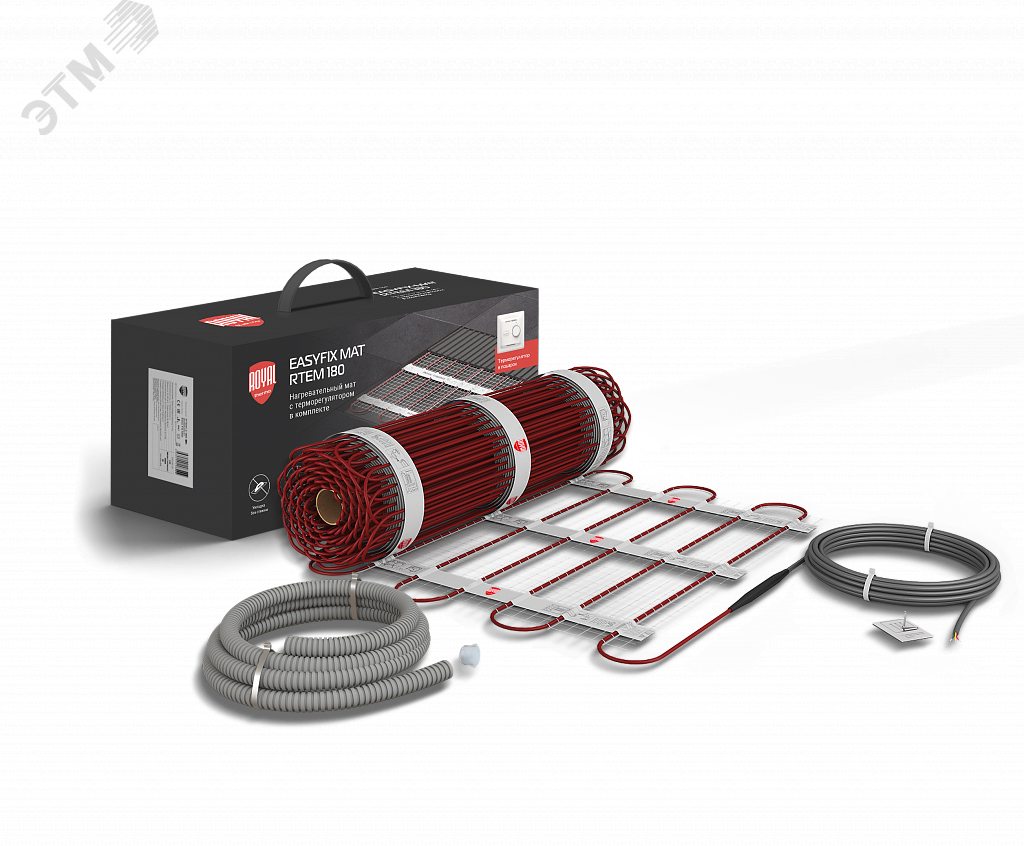 Изображение товара Мат нагревательный Royal Thermo EasyFix Mat RTEM 2-180-3,5 (комплект с терморегулятором) (шт)