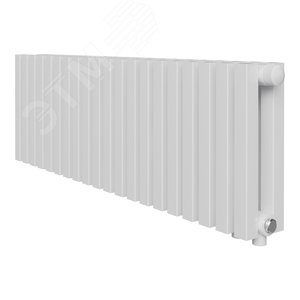 Изображение товара Радиатор стальной трубчатый двухрядный 300/98/20 нижнее подключение коллектор квадратного сечения цвет белый (шт)