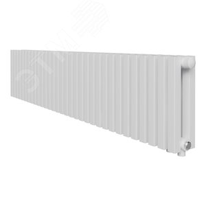 Изображение товара Радиатор стальной трубчатый двухрядный 300/98/32 нижнее подключение коллектор квадратного сечения цвет белый (шт)