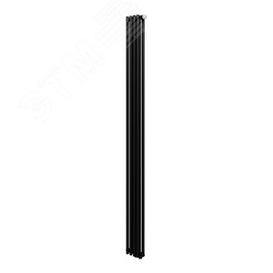 Изображение товара Радиатор стальной трубчатый двухрядный 1800/72/4 нижнее подключение коллектор круглого сечения черный матовый (шт)