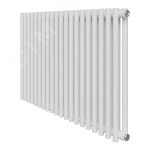 Изображение товара Радиатор стальной трубчатый двухрядный 500/72/12 боковое подключение коллектор круглого сечения белый (шт)
