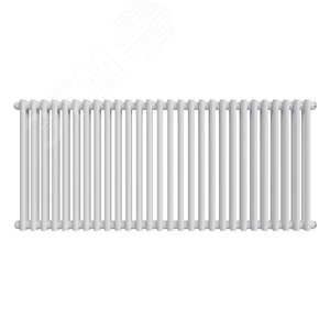 Изображение товара Радиатор стальной трубчатый двухрядный 500/72/28 боковое подключение коллектор круглого сечения белый (шт)