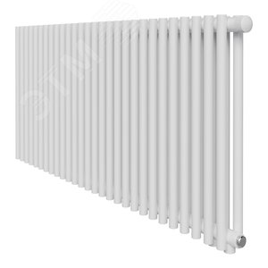 Изображение товара Радиатор стальной трубчатый двухрядный 500/72/32 нижнее подключение коллектор круглого сечения белый (шт)