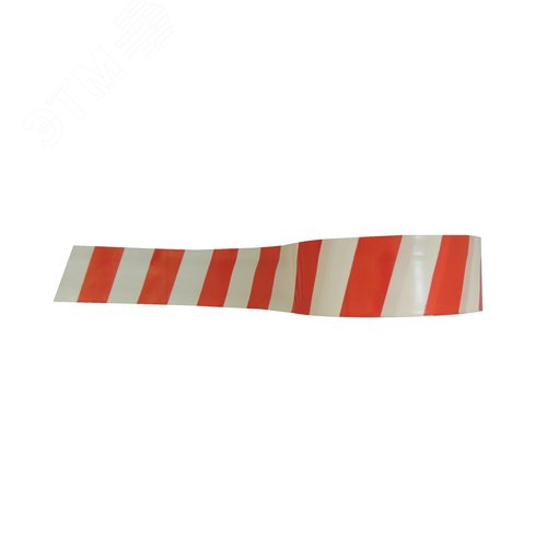 Изображение товара Лента оградительная ЗЕБРА СТАНДАРТ бело-красная, 50 мкм, 75 мм х 250 м (шт)