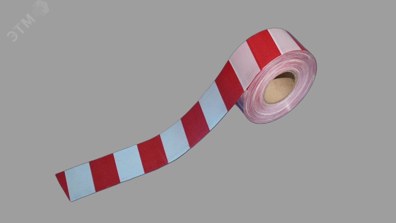 Изображение товара Лента оградительная ЗЕБРА СТАНДАРТ бело-красная 75 мм х 250 м