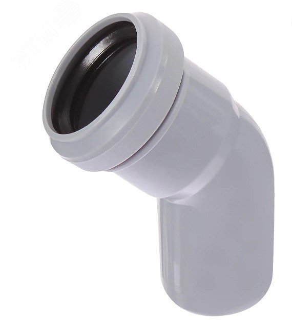 Изображение товара Отвод 40 45 град, для внутренней канализации, серый (шт)
