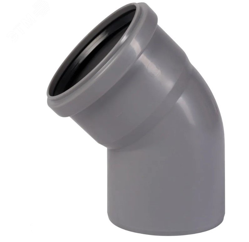 Изображение товара Отвод 75 45 град для внутренней канализации Valfex