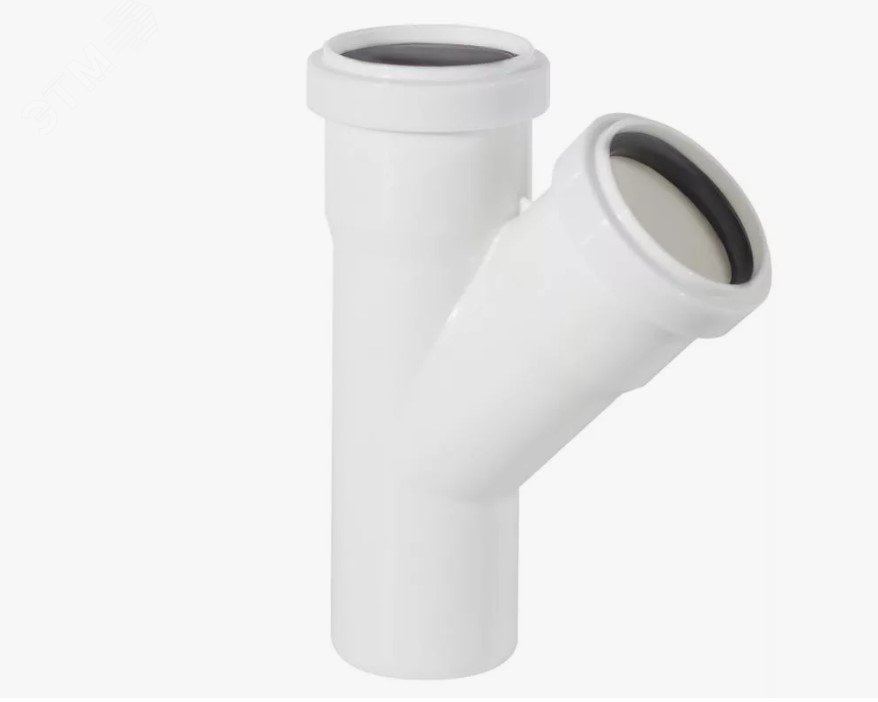 Изображение товара Тройник 50 45 град, для малошумной канализации (шт)