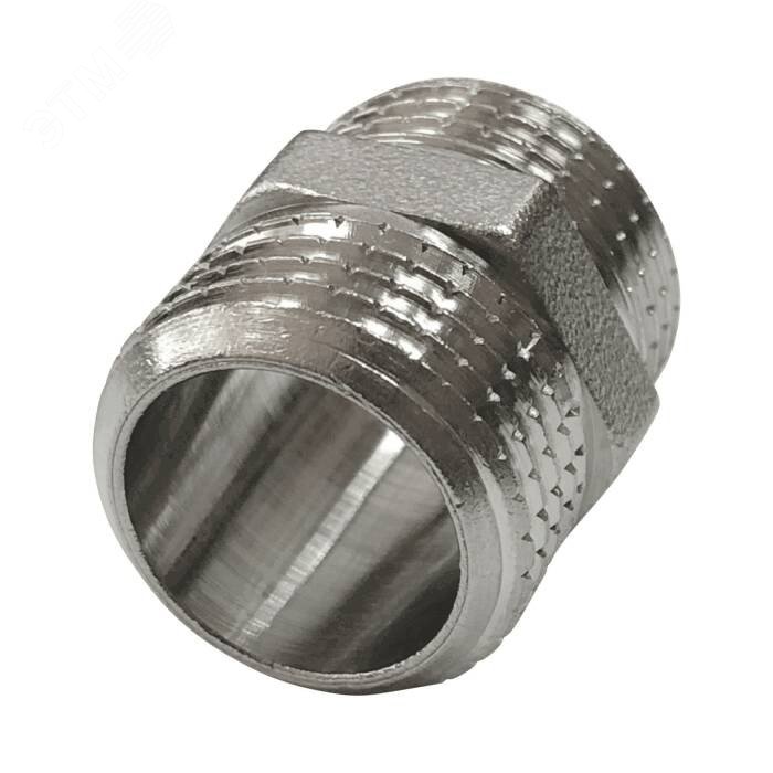 Изображение товара Ниппель с никелевым покрытием 1 1/4 дюйма латунный резьбовой Valfex