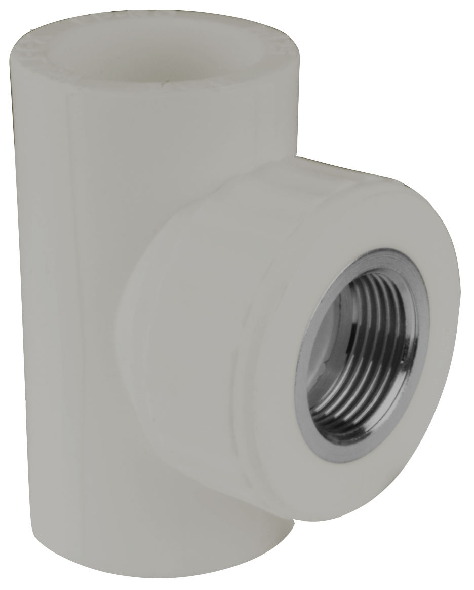 Тройник комбинированный 32x1' ВР полипропиленовый PPR серый