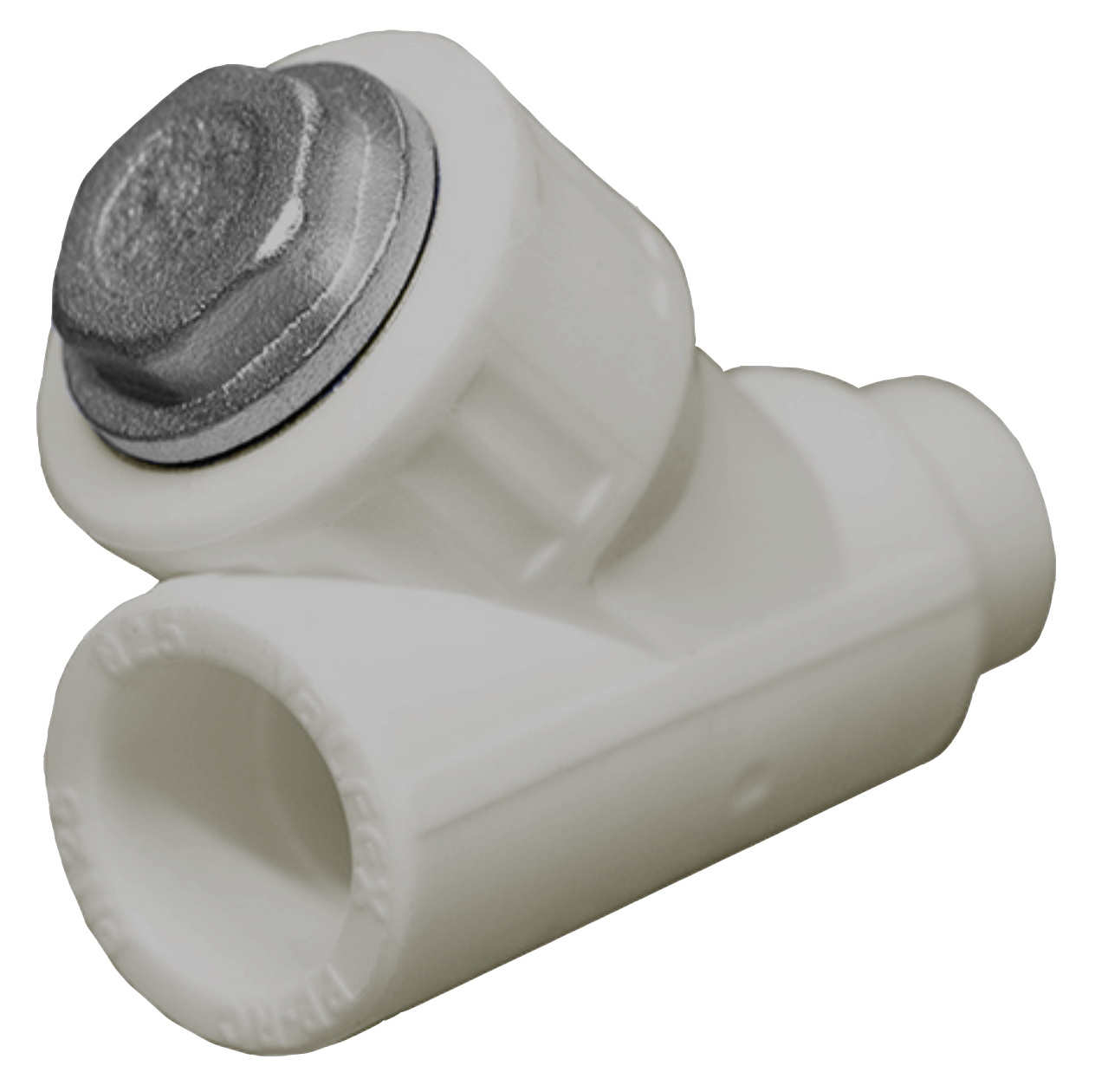 Фильтр сетчатый 20х1/2' ВН косой, полипропиленовый PPR серый