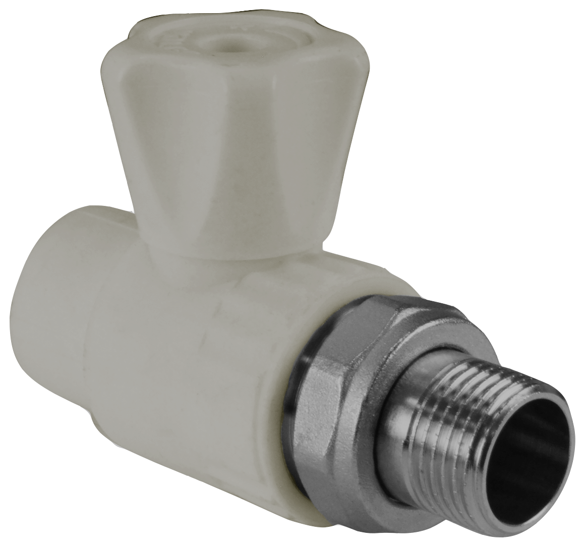 Кран шаровой для радиатора прямой 25х1/2 (50/10) серый