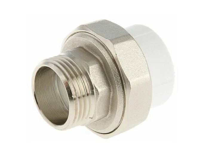 Муфта разъемная 32x1' НР полипропиленовая PPR американка, серая