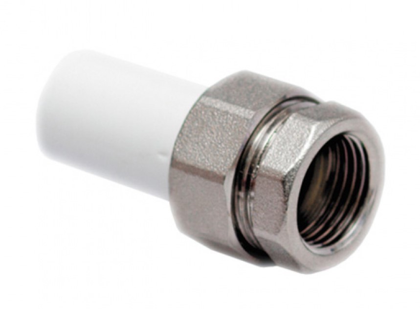 Муфта разъемная 20x1/2' ВР полипропиленовая PPR американка, белая