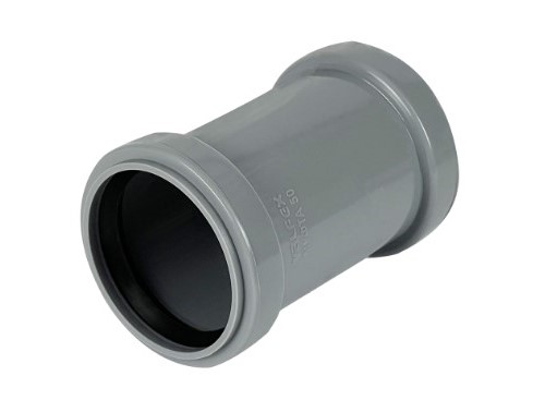 Муфта 75 мм двухраструбная, с перегородкой, канализационная