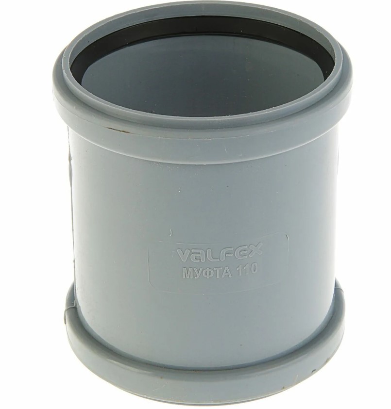 Муфта 110 мм двухраструбная, канализационная