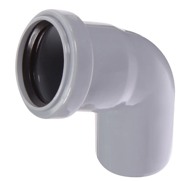 Отвод 50 67 град, для внутренней канализации, серый