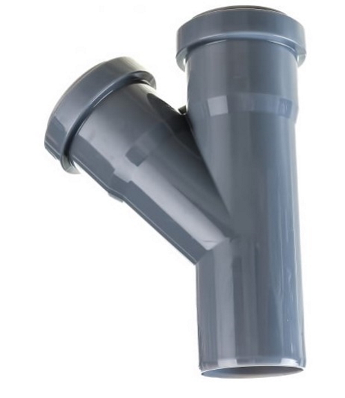 Тройник 50 45 град, канализационный