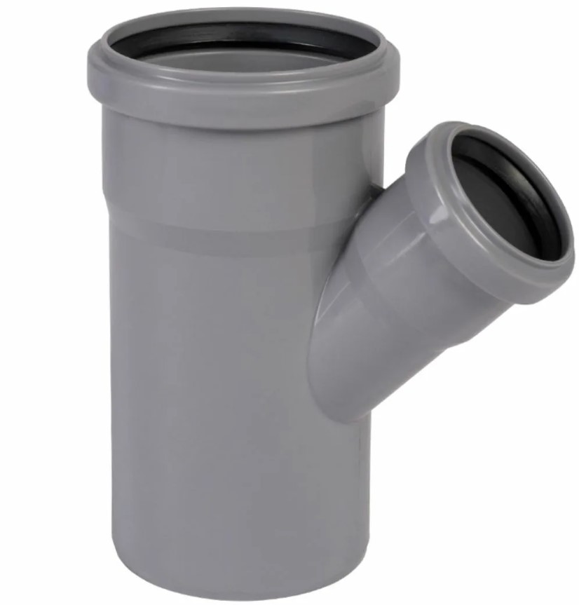 Тройник 110х50 45 град, канализационный