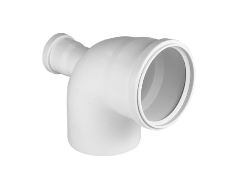 Отвод 110х50 87 град, выход фронтально тыльный, для малошумной канализации