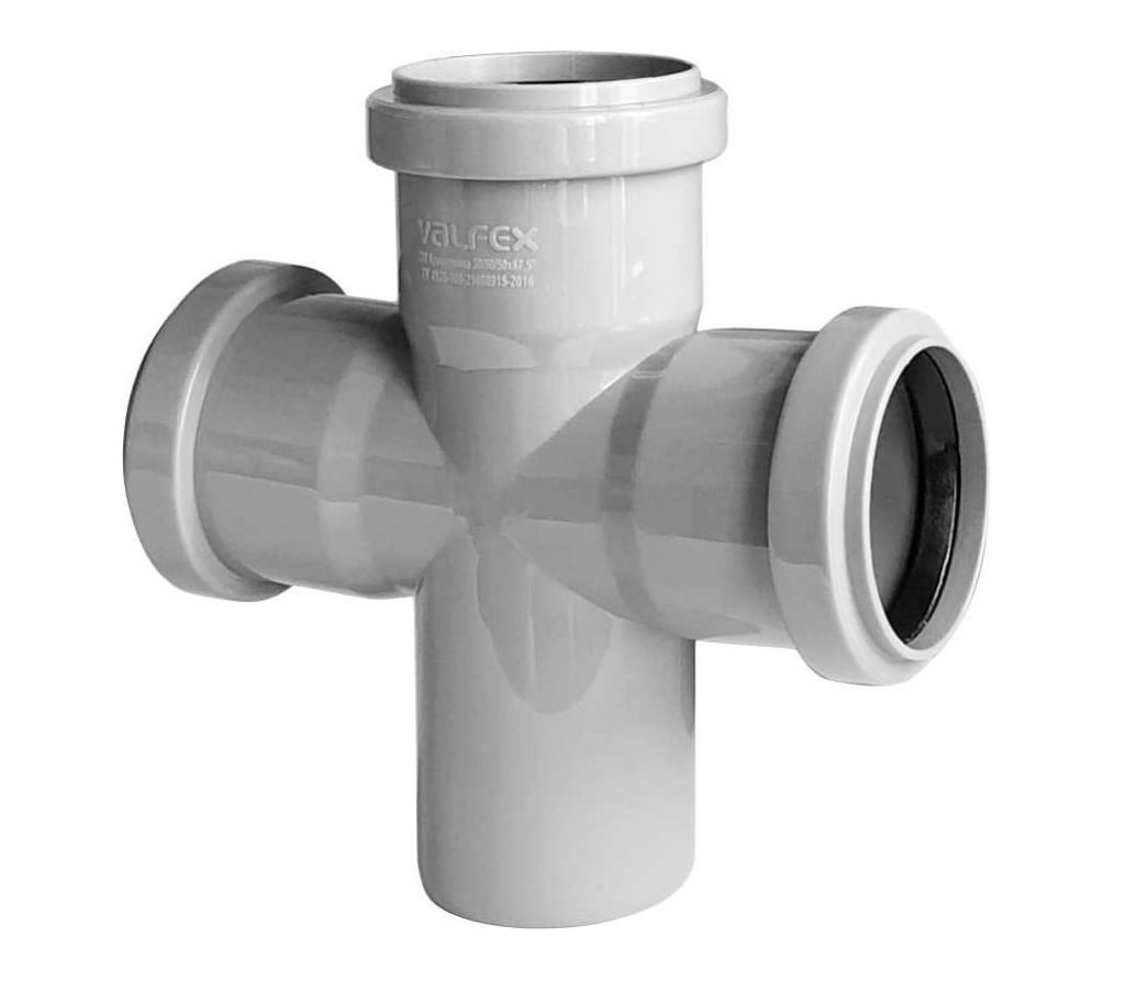 Крестовина 110 87 градусов, канализационная