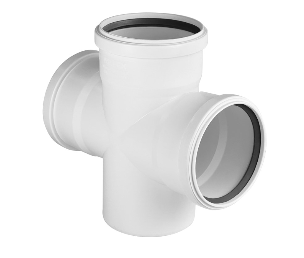 Крестовина 110 87 град, для малошумной канализации