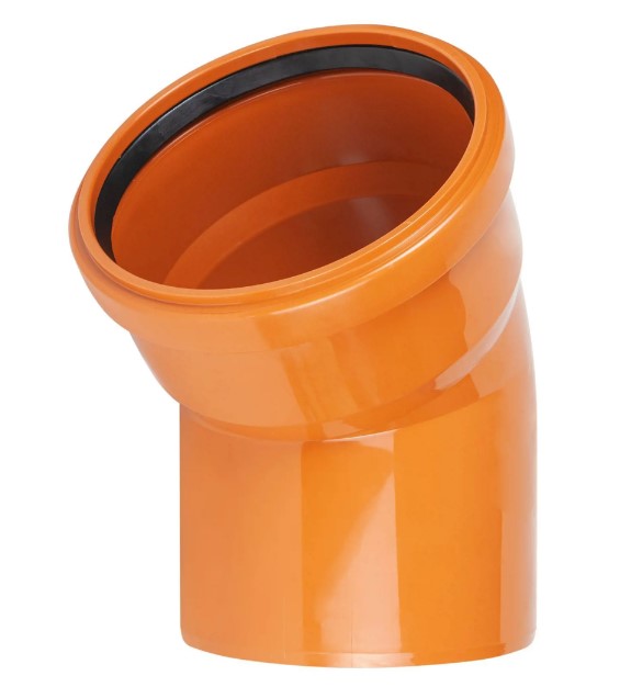 Отвод 110 45 град., для наружной канализации
