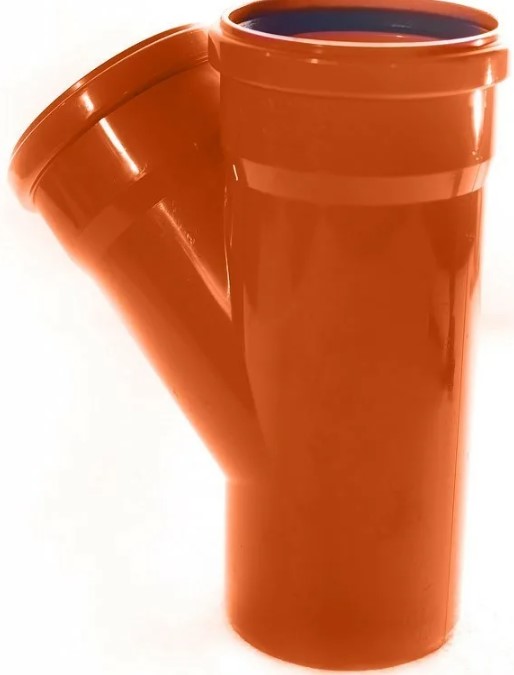 Тройник 110 45 град., для наружной канализации