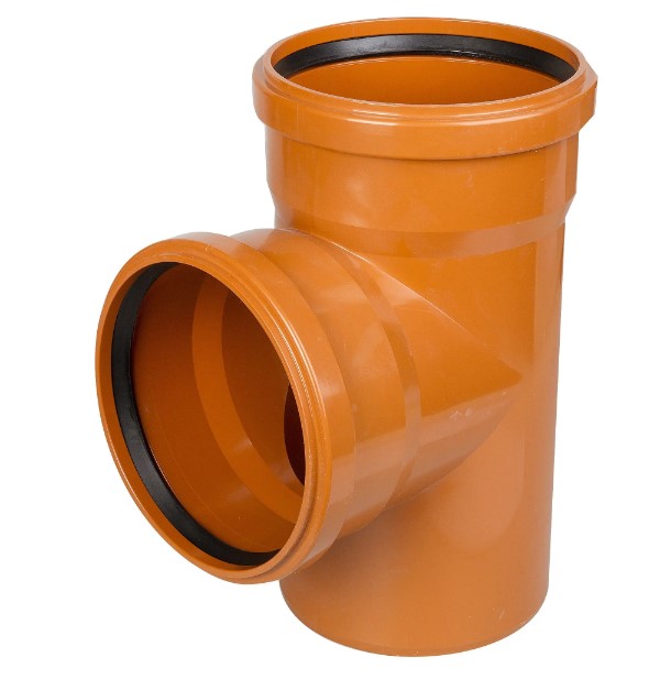 Тройник 160 87 град., для наружной канализации