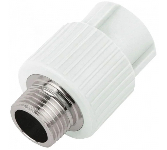 Муфта комбинированная 25x1/2' НР полипропиленовая PPR белая